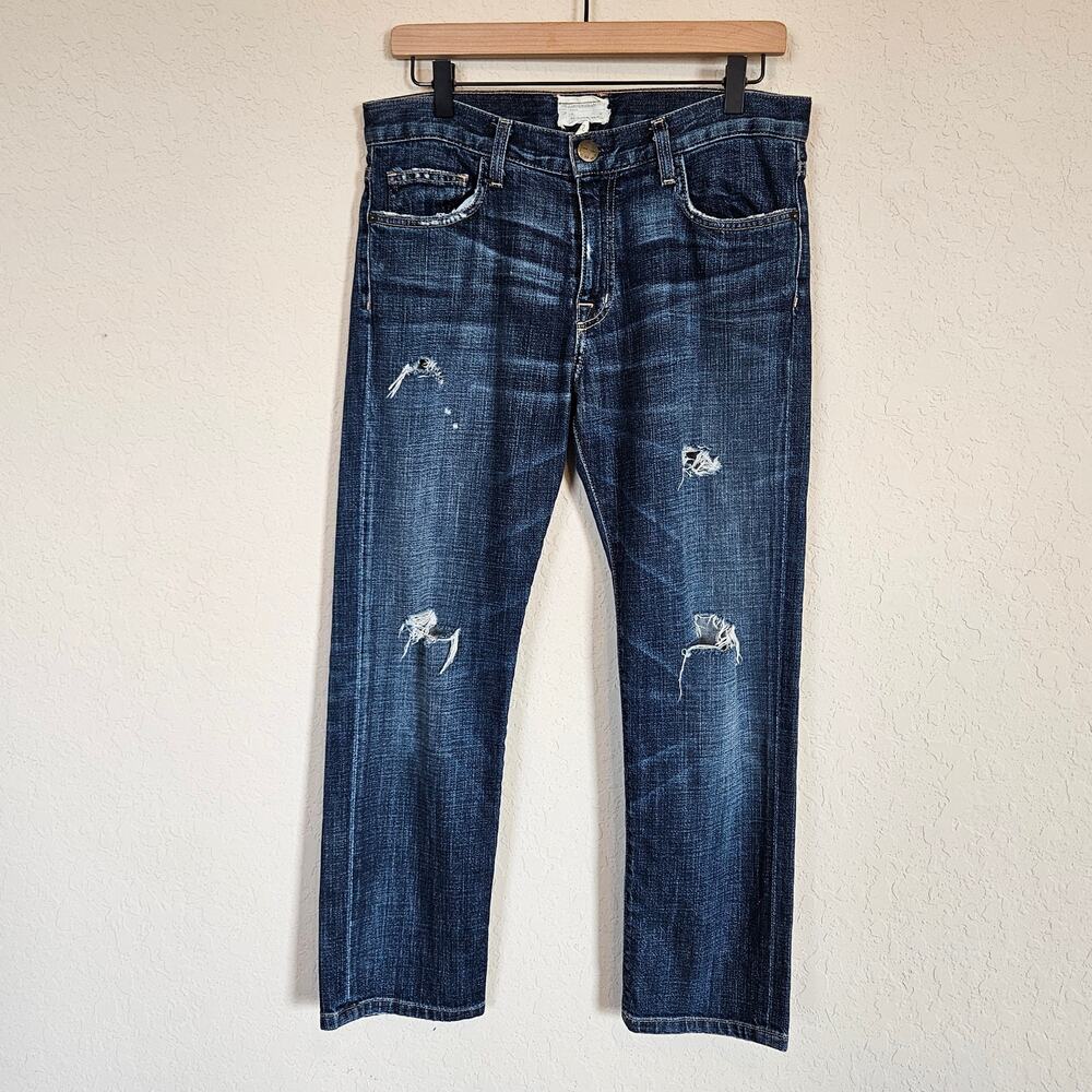 Current Elliot 1957 The Boyfriend Distressed Jeans Women's Size 25 Casual‎